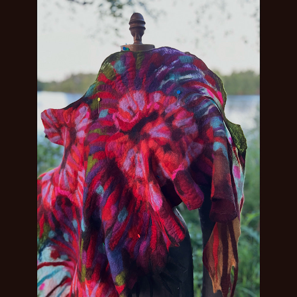 Felted Shawl 118” X 25”