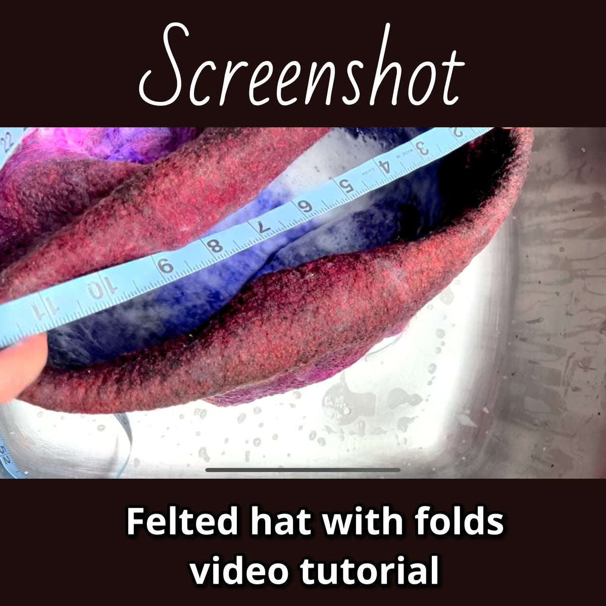 How to felt a hat with folds video tutorial