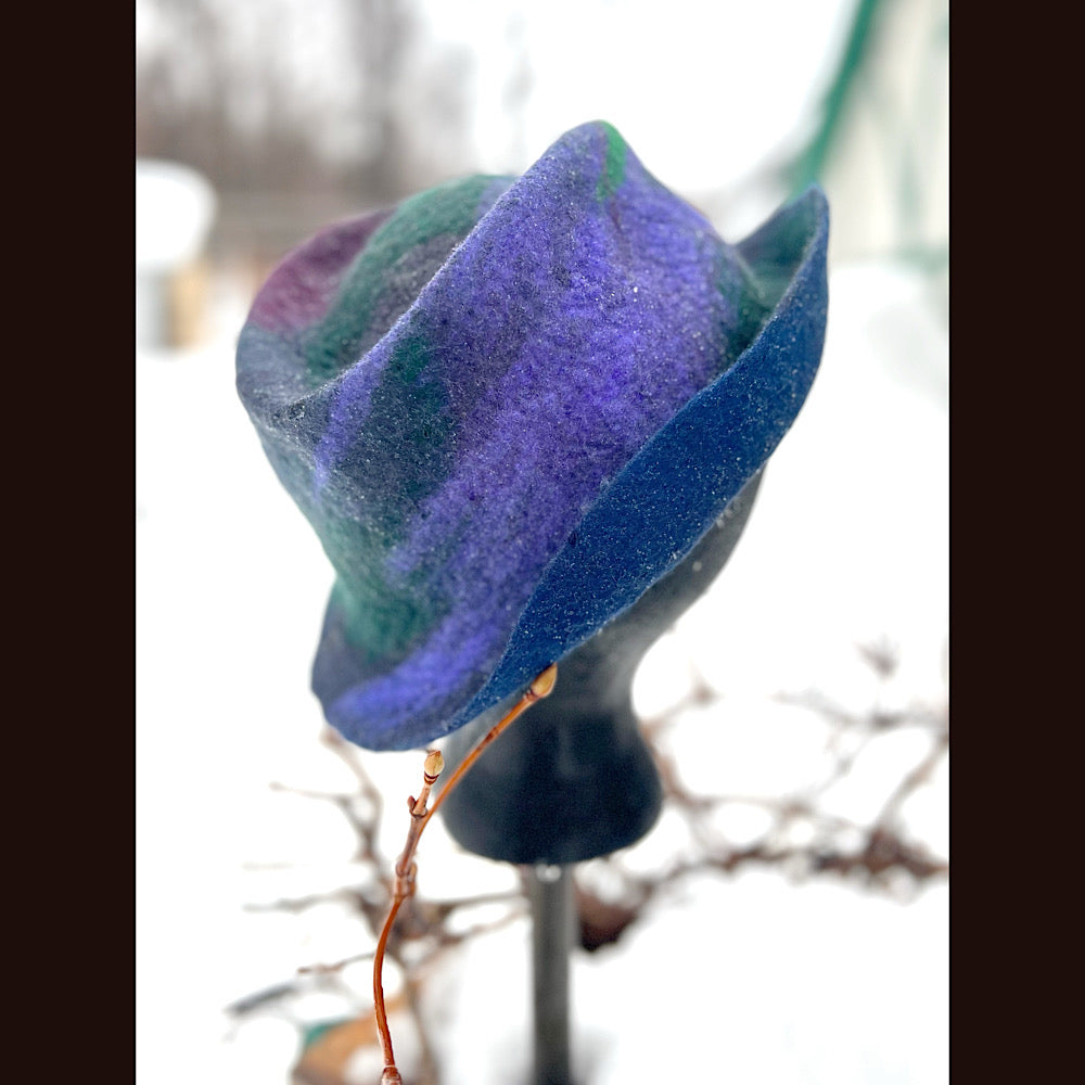 Mini Felted top hat medium