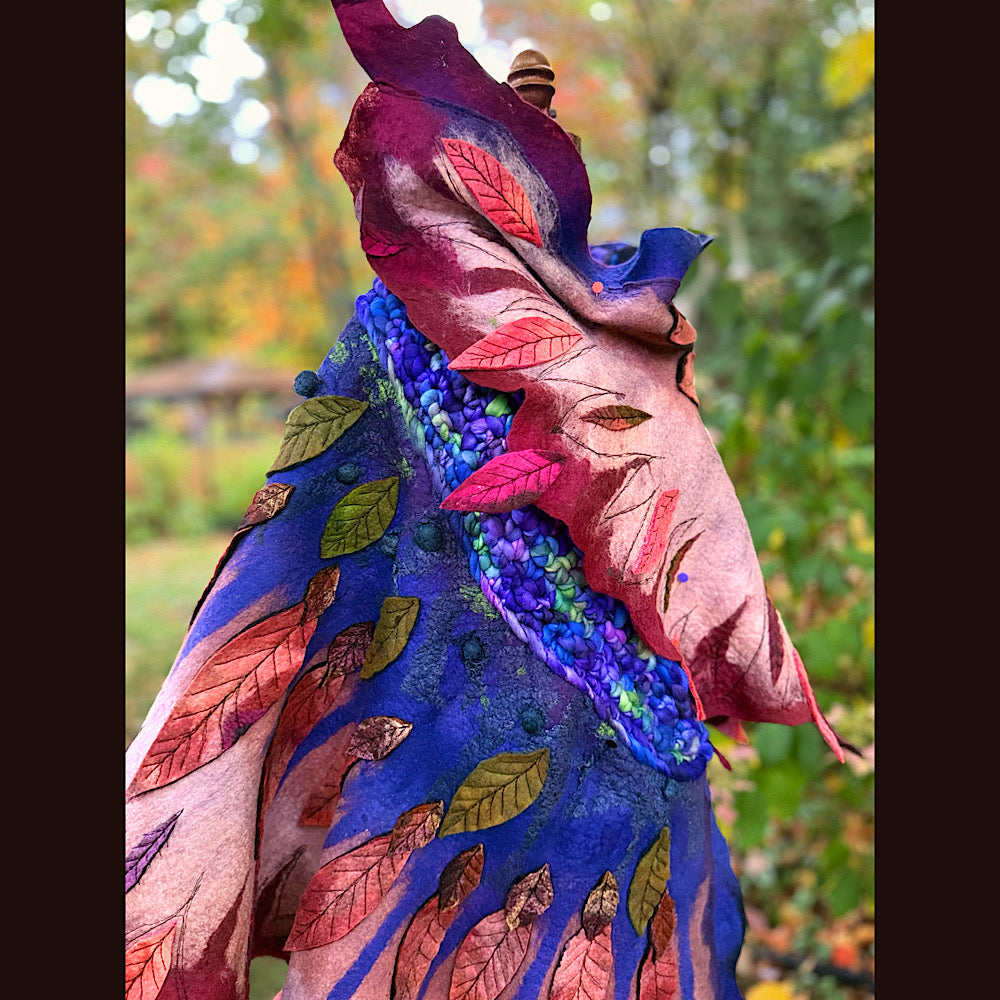 Handmade Felted Wool Scarf 80” X 29”