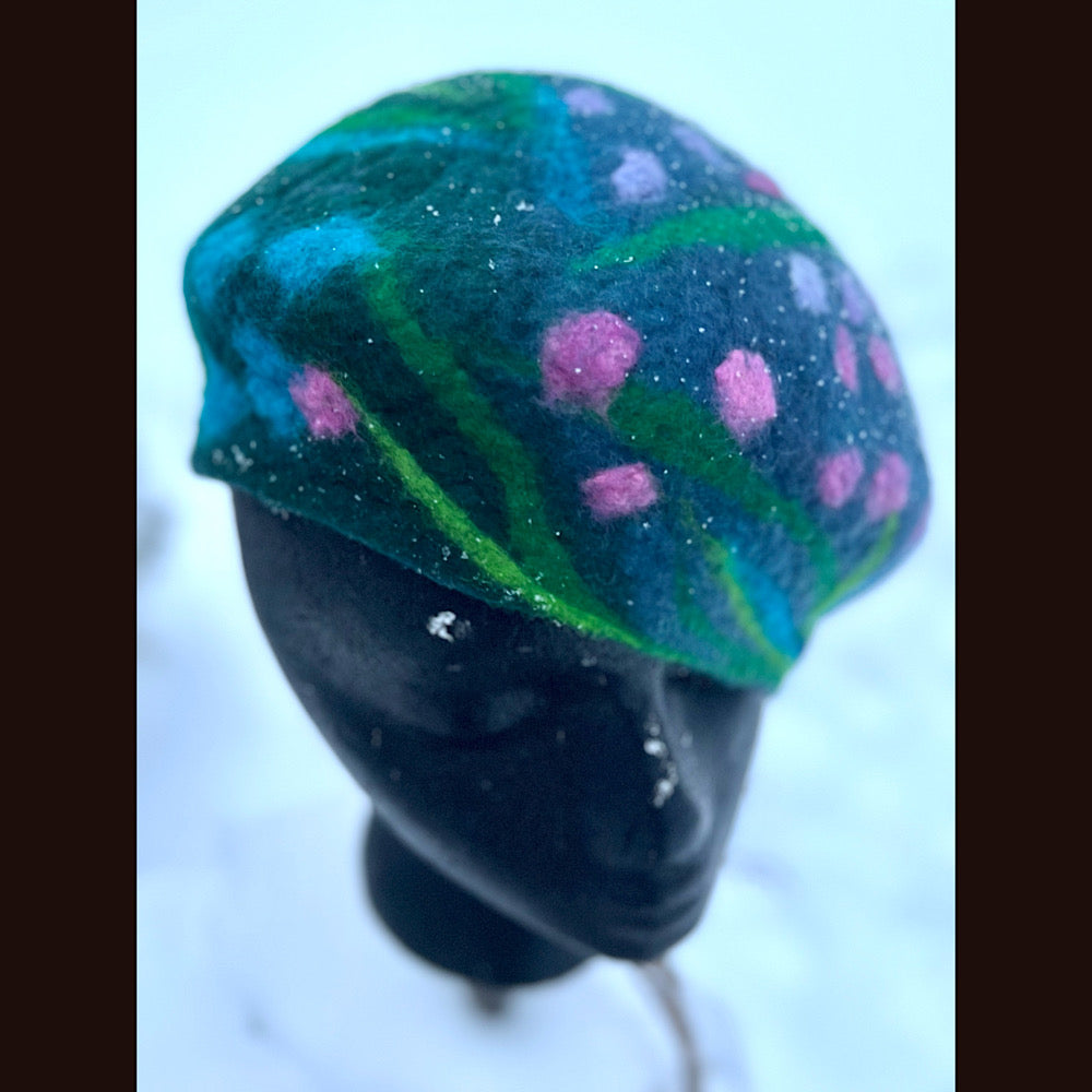 Felted beret small