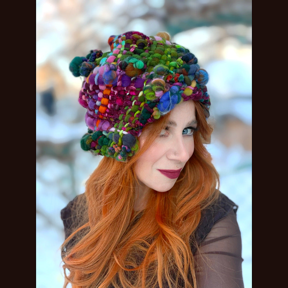 Handmade wool Woven hat 23” medium