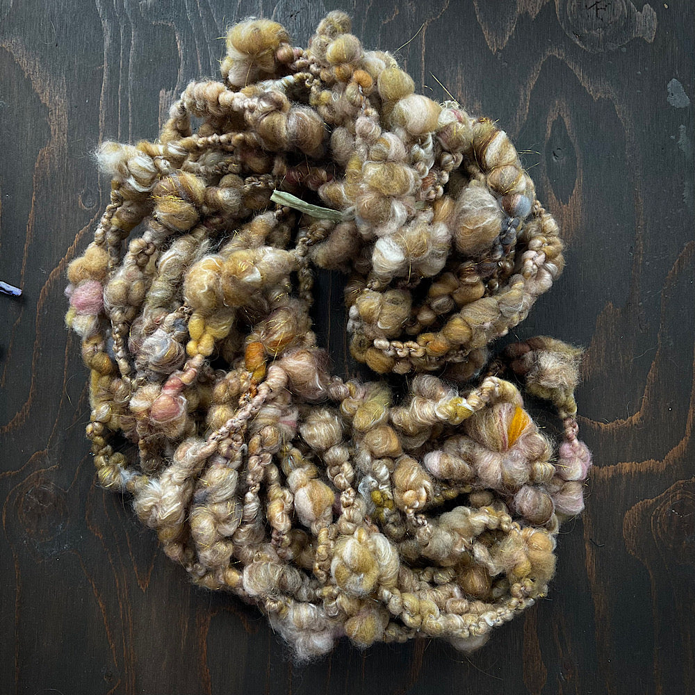 Very Large lot of 6 skeins of art yarn for weaving  20.4 oz / 1.2 pound