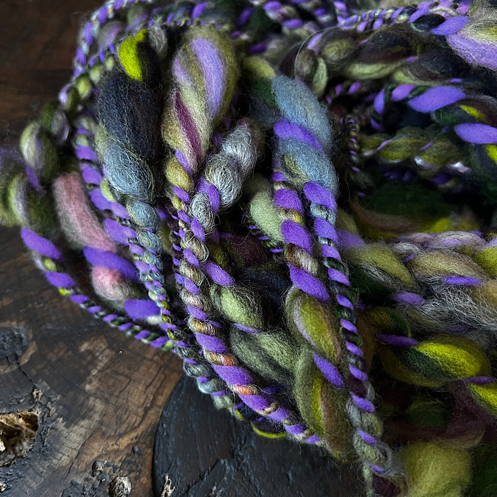 Hand spun  yarn for weaving and knitting