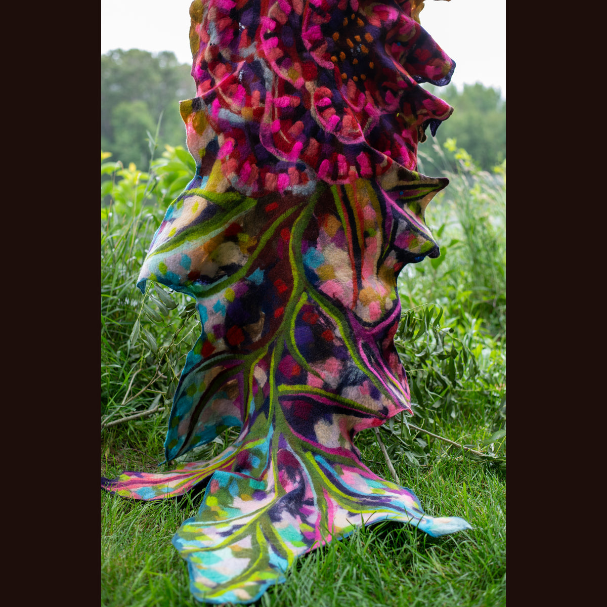 Felted Shawl 80” X 36”