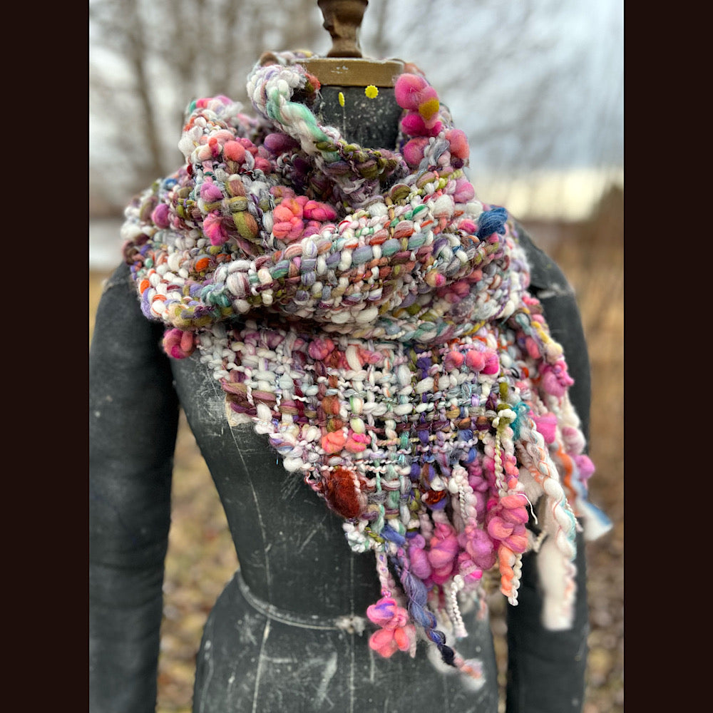 Spring Woven scarf 67” X 11”