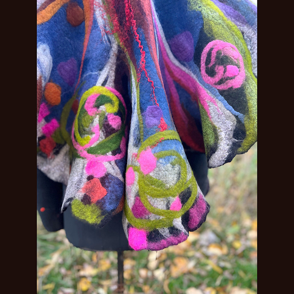 Felted Shawl 84” X 27”