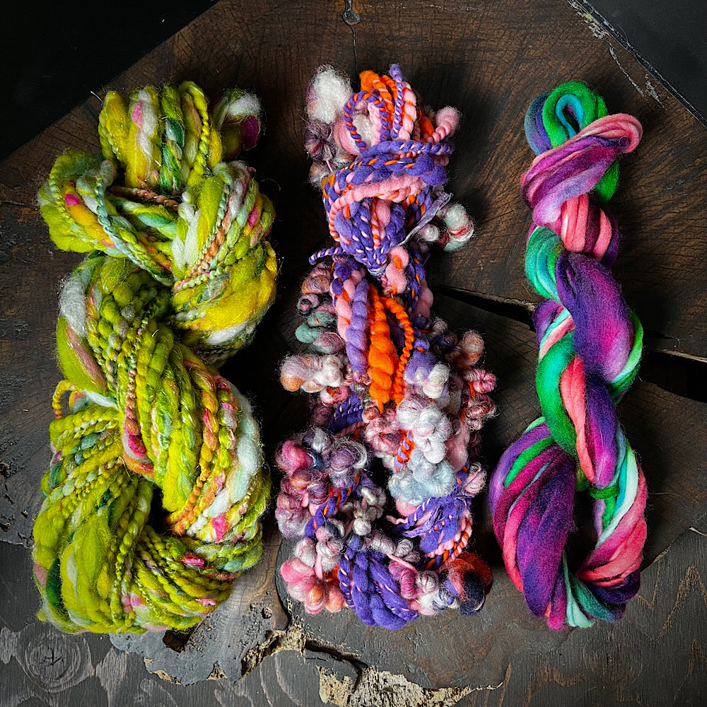 Set of art yarn for weaving 5.2 oz