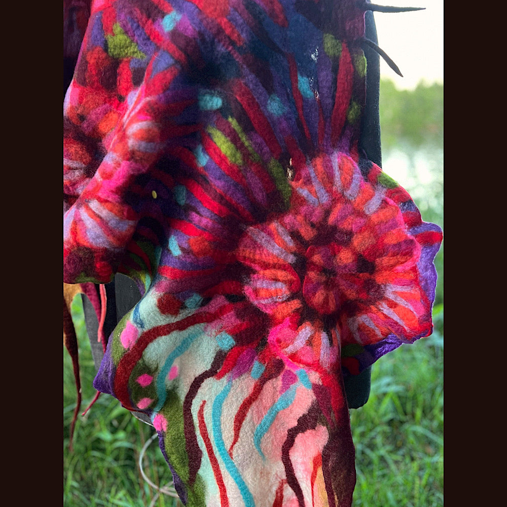 Felted Shawl 118” X 25”