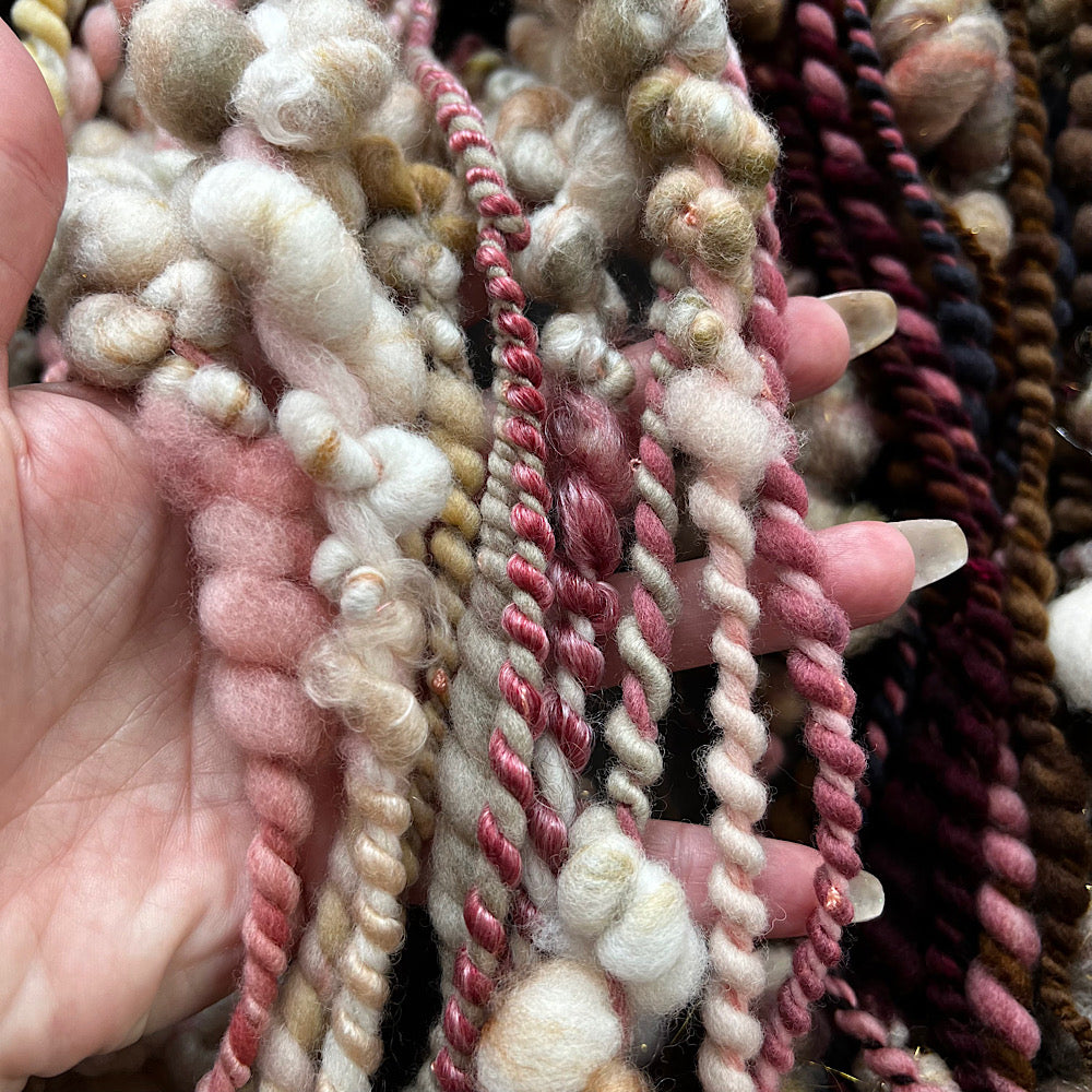 Very Large lot of 6 skeins of art yarn for weaving  20.4 oz / 1.2 pound