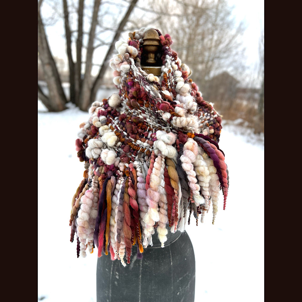 Sucre à la crème (cream and sugar) - Woven scarf- 66” X 10”