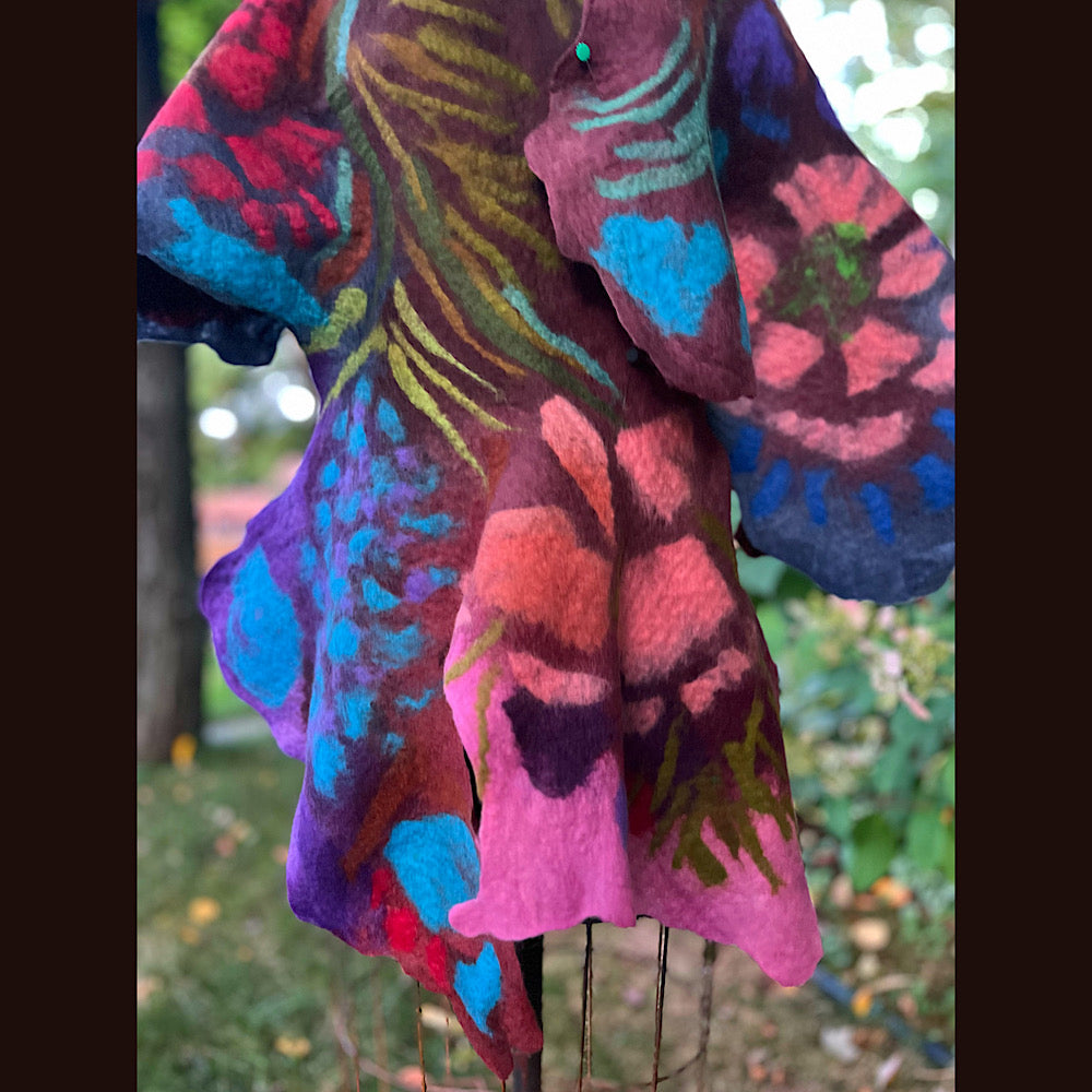 Felted Wool Scarf 70” X 26”