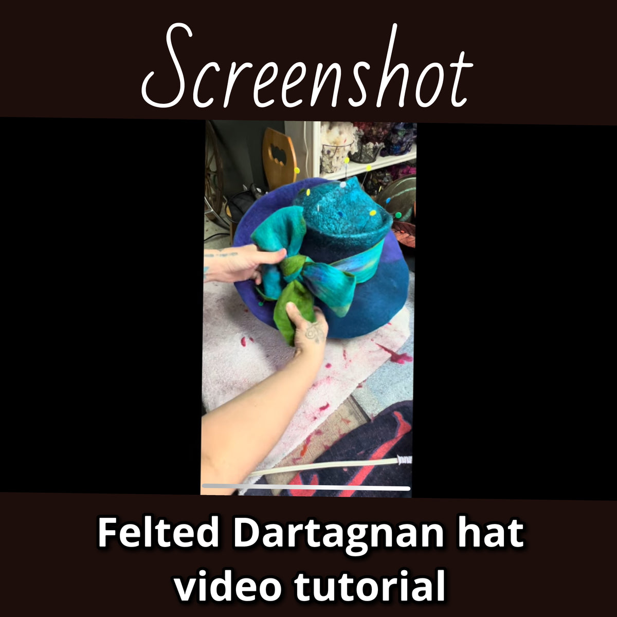 How to felt a Dartagnan hat (large brim) video tutorial 2h50