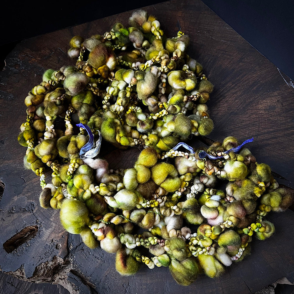 Antique Gold jumbo boucle art yarn 3.8 oz STOCK