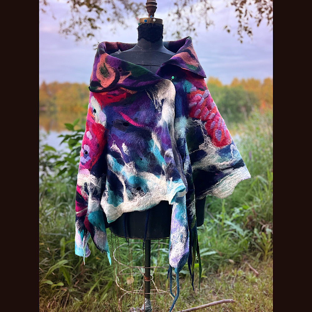 Felted Shawl 90” X 45”