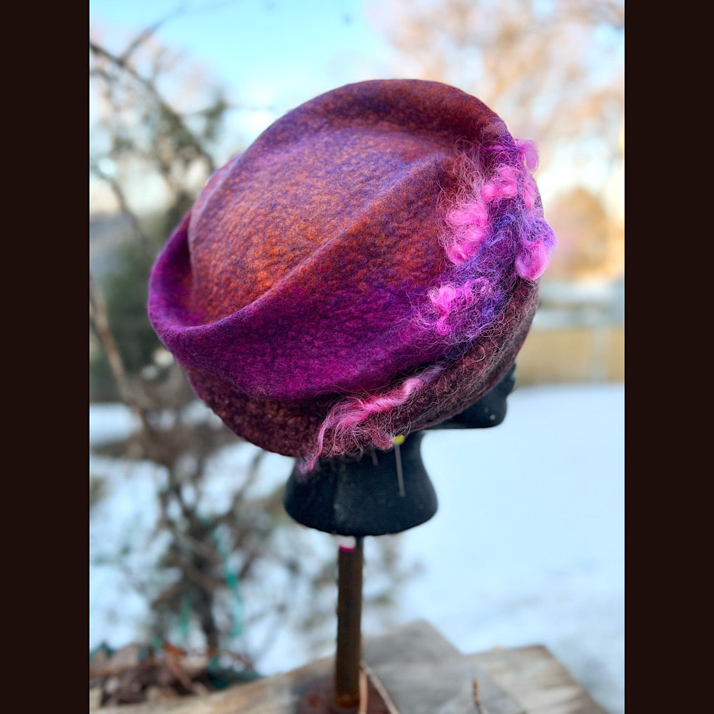 Felted top hat 23” 1/2 medium