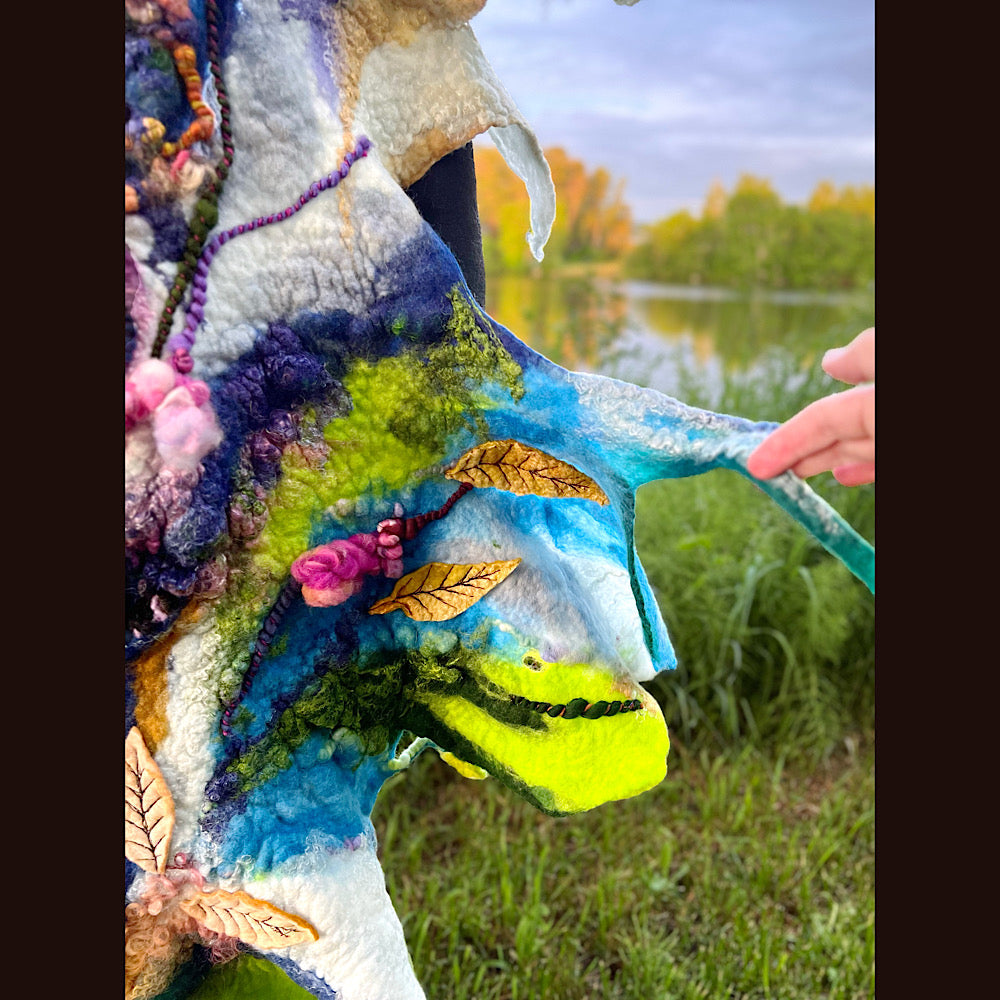 Felted Shawl 74”X 27”