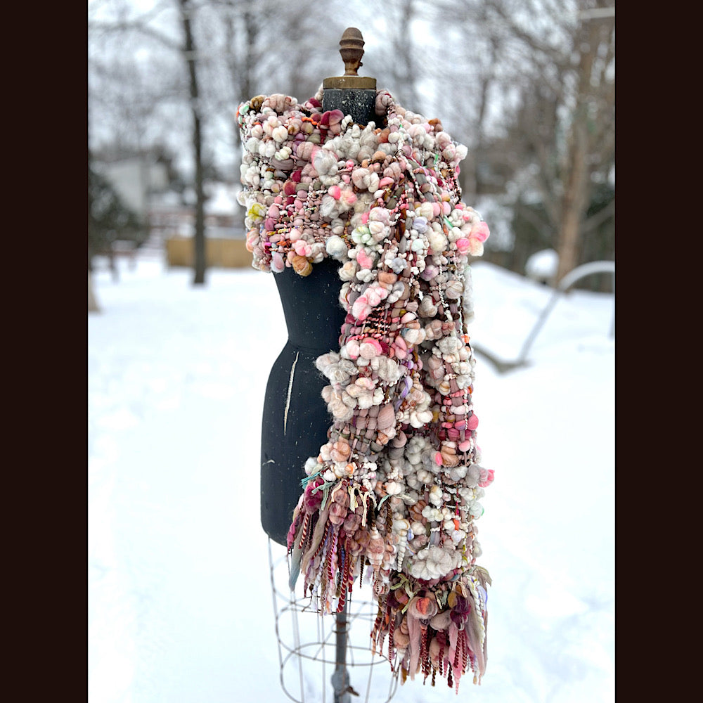 The Golden Rose Scarf 102” X 10” 1.7 pound!