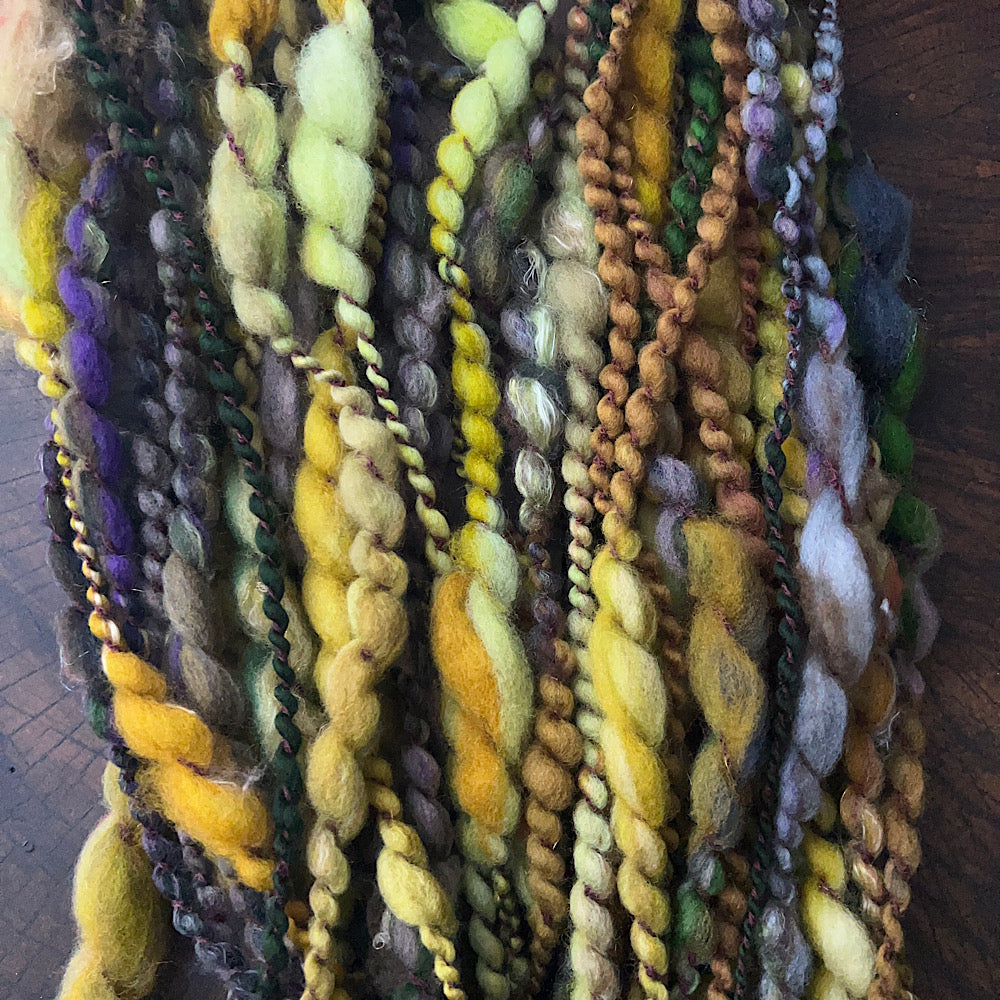 Hand spun spiral yarn 2.4 oz