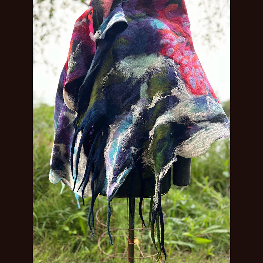 Felted Shawl 90” X 45”