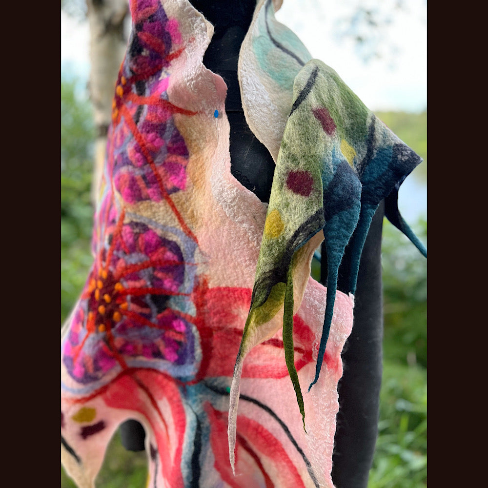 Felted Shawl 92” X 21”
