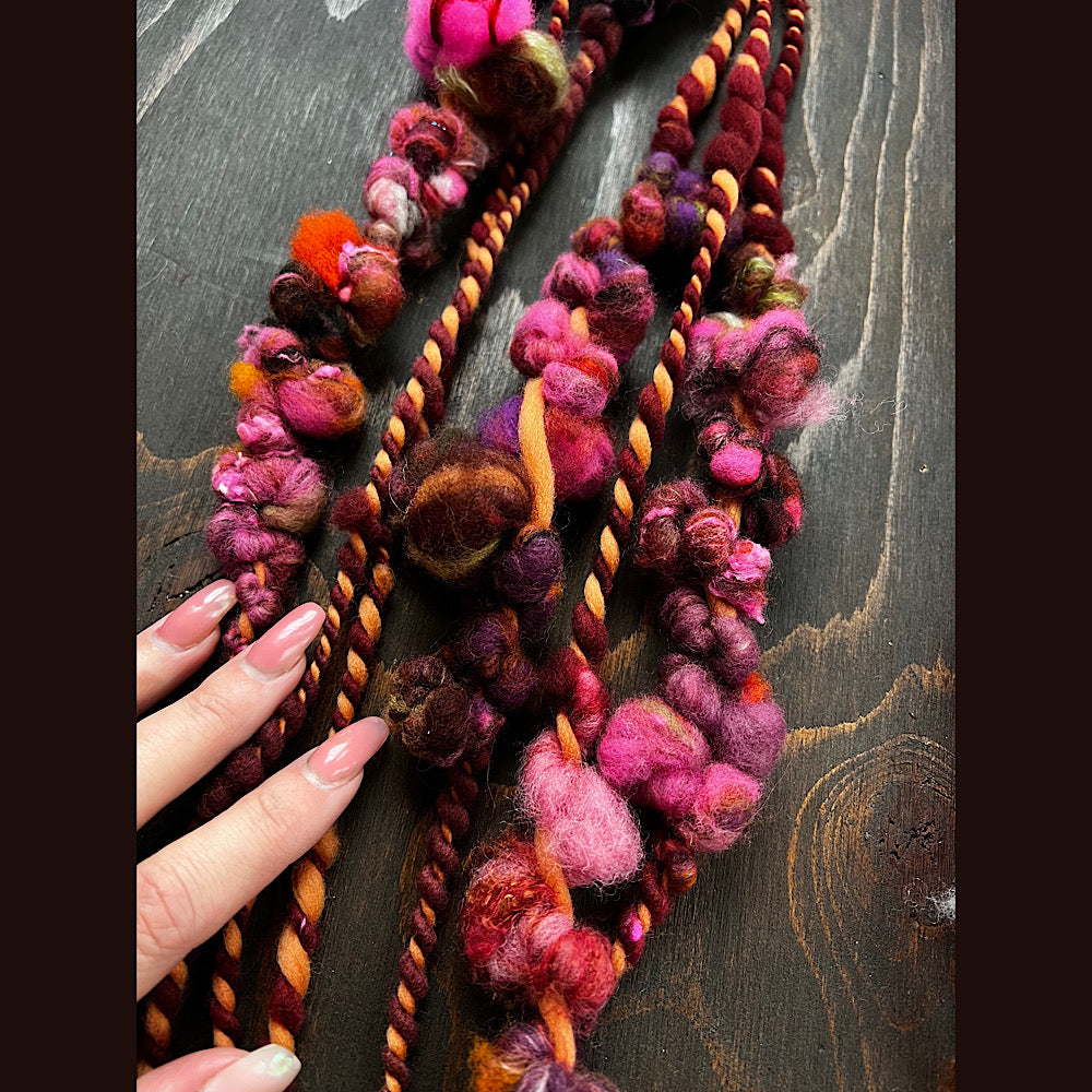 lot of hand spun yarn for weaving  knitting crochet 7 oz