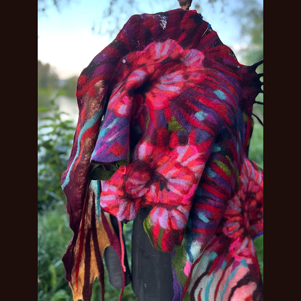 Felted Shawl 118” X 25”