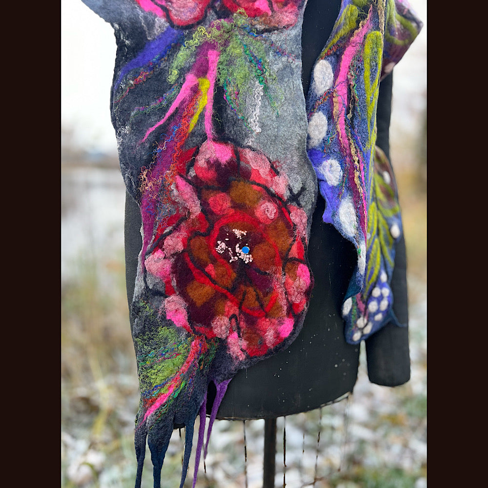 Felted Scarf 77” X 15”