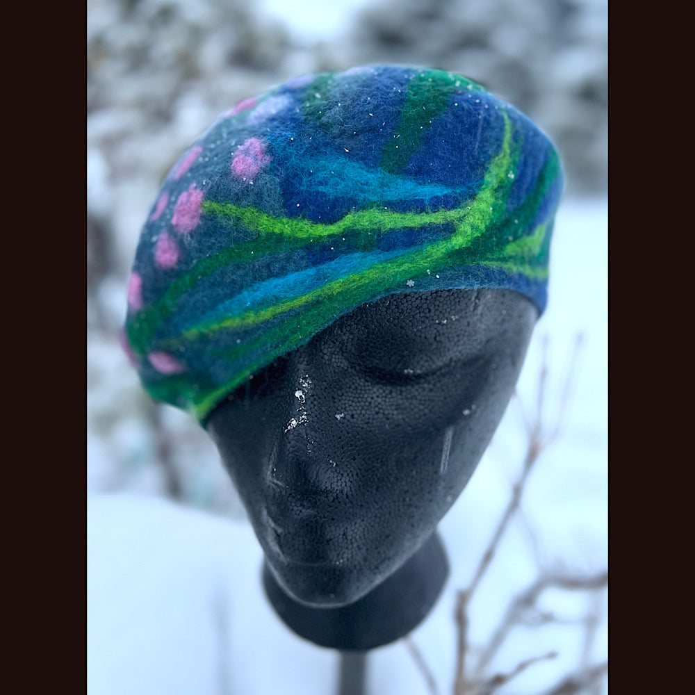 Felted beret small