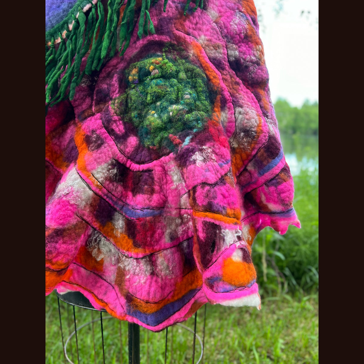 Felted Shawl 64”X 27”