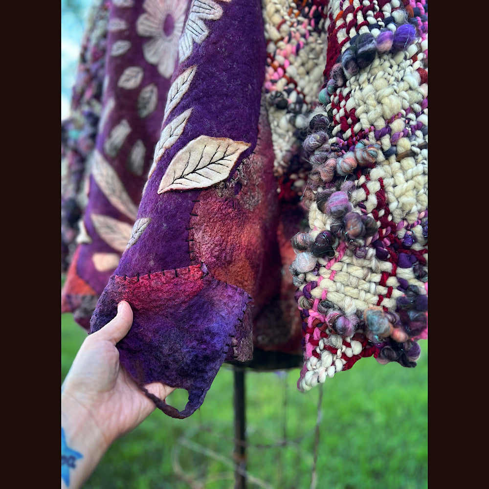 Felted adorned coat Size M-L