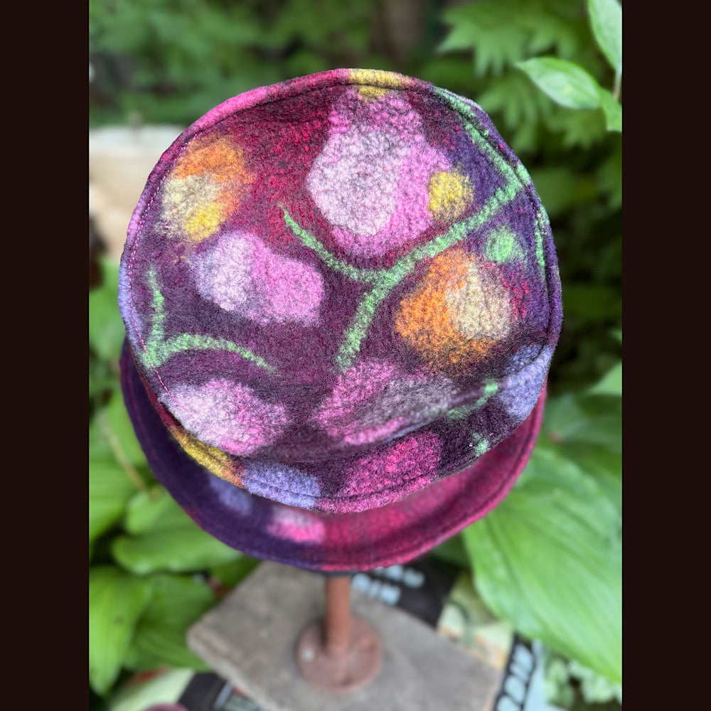 OOAK Handmade wool Felted hat 22” small