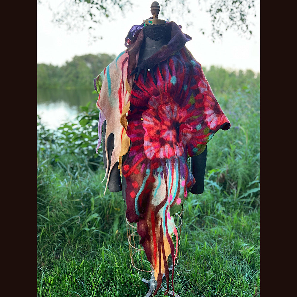 Felted Shawl 118” X 25”