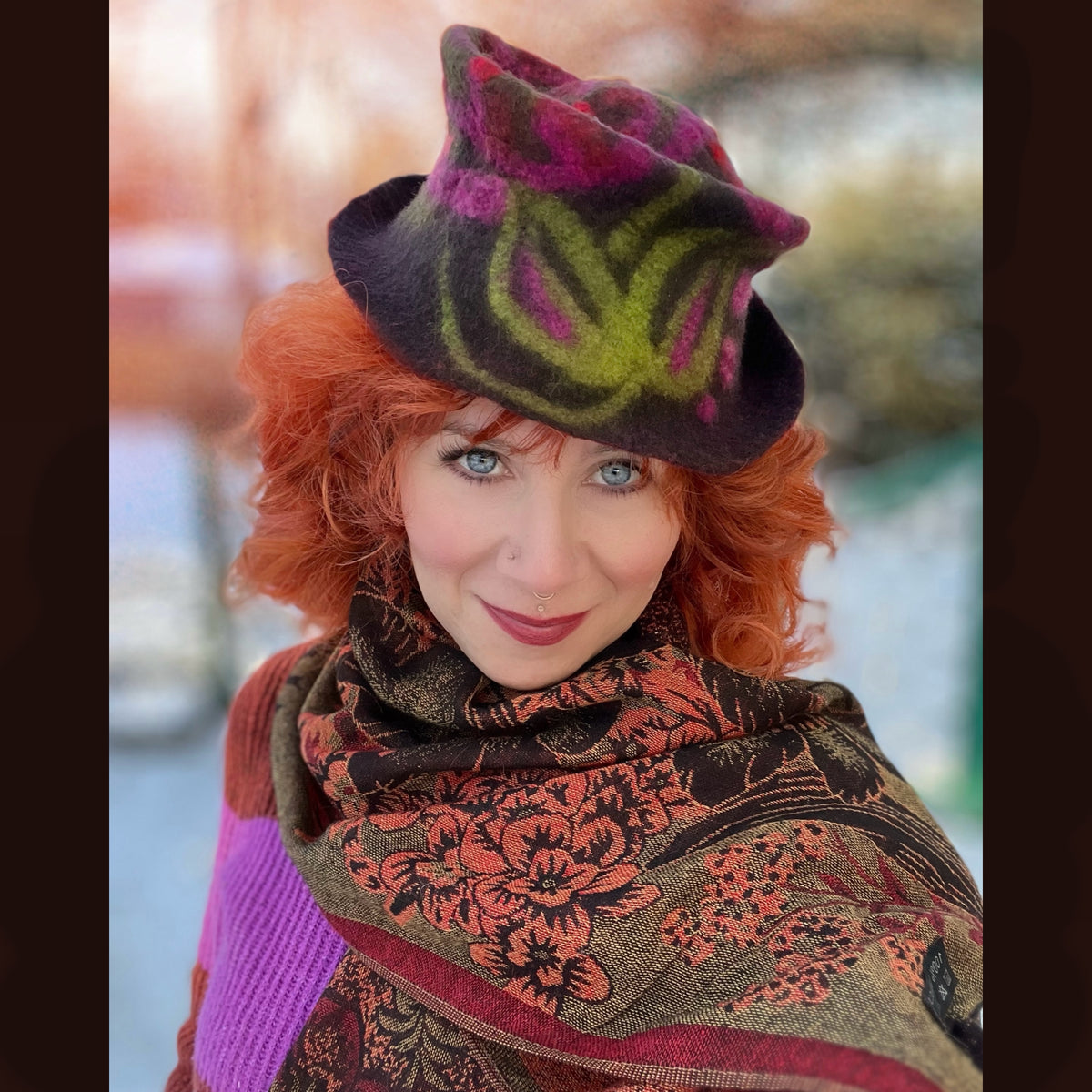 Mini Felted top hat small medium