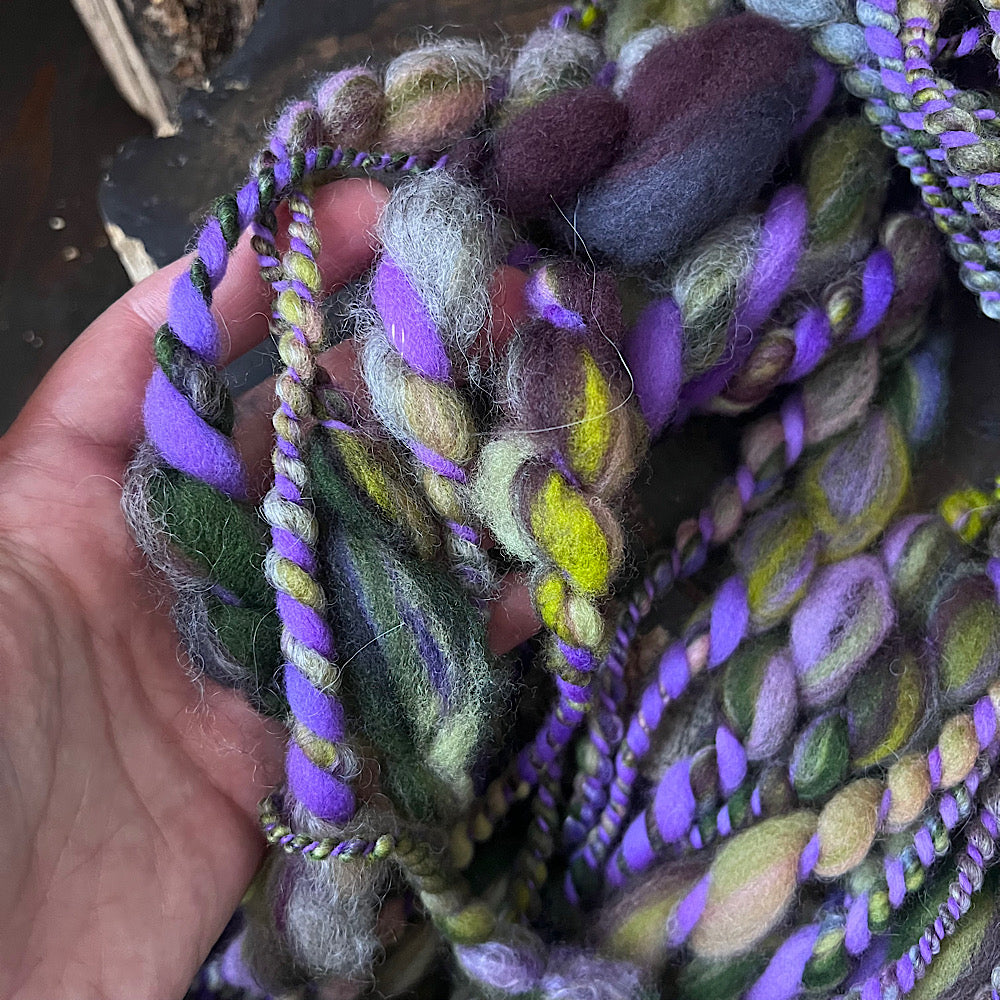Hand spun  yarn for weaving and knitting