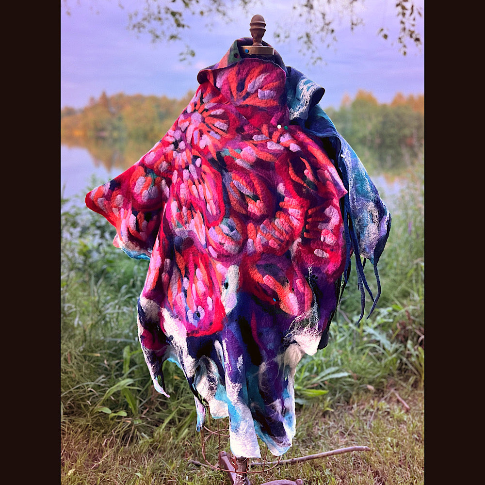 Felted Shawl 90” X 45”