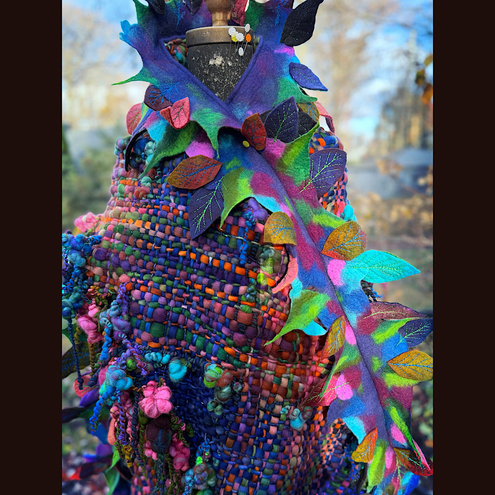 Handmade wool Felted Scarf 88”X 18”