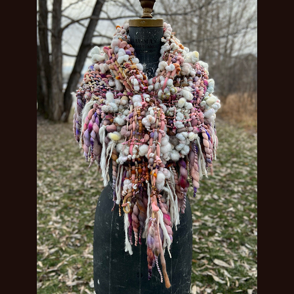 Golden Rose shawl 59” X 27”