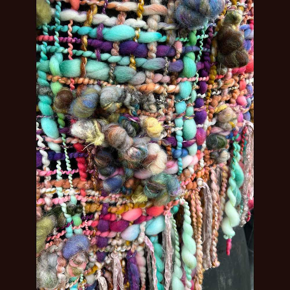 Woven shawl with hood 82” X 36”