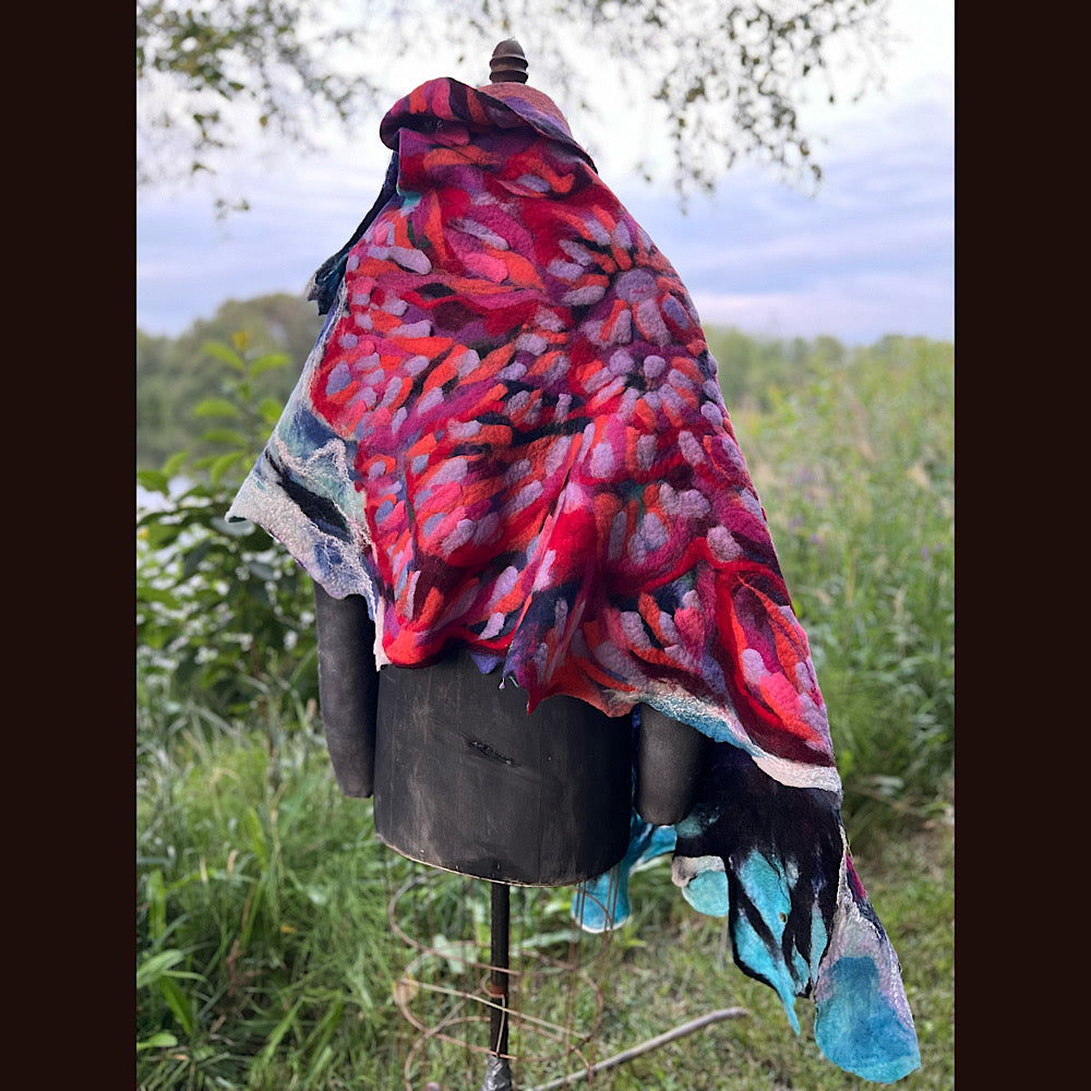 Felted Shawl 90” X 45”