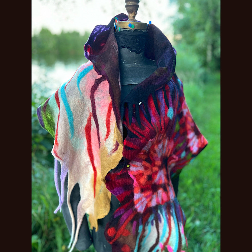 Felted Shawl 118” X 25”