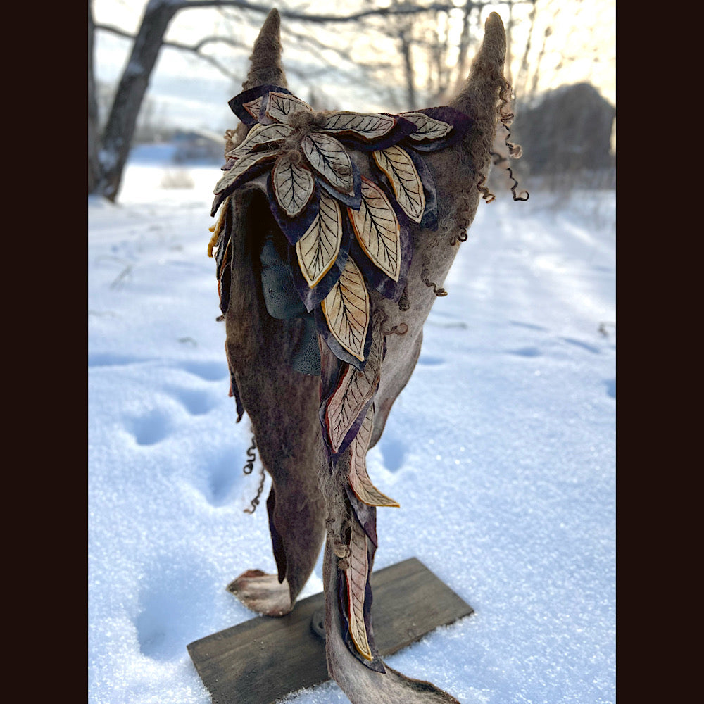 L’esprit des bois felted hood size 24” large