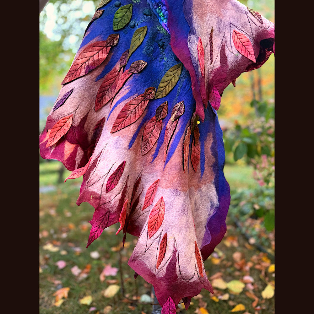 Handmade Felted Wool Scarf 80” X 29”