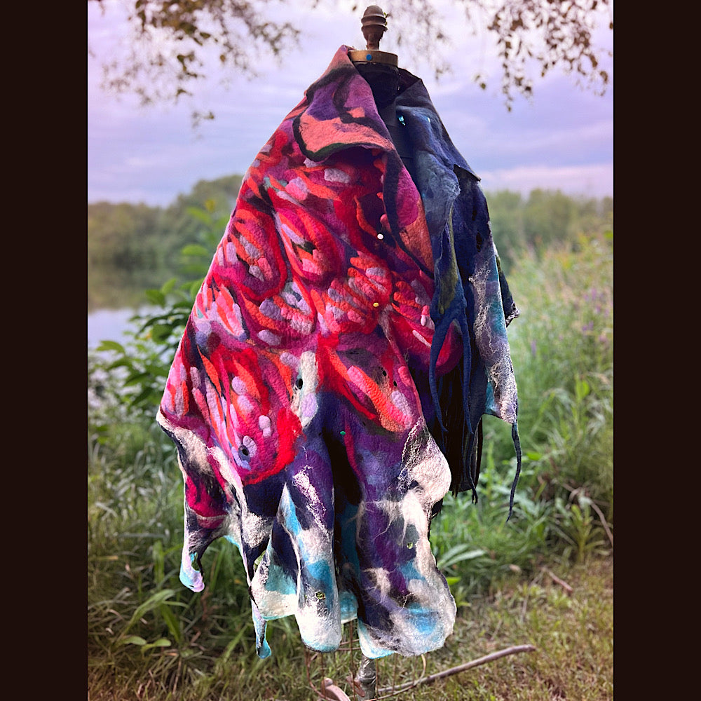 Felted Shawl 90” X 45”