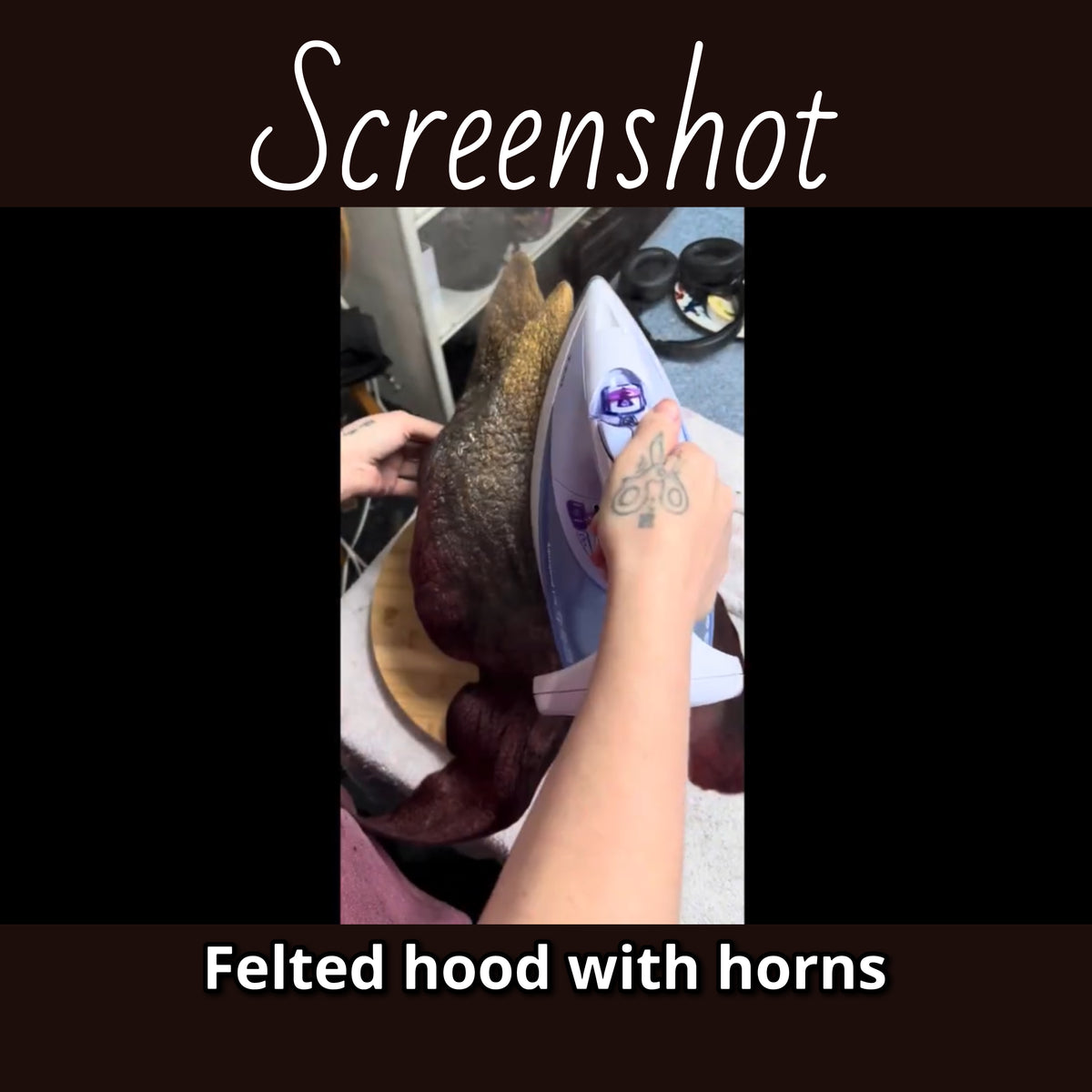 How to felt a hood with horns video tutorial