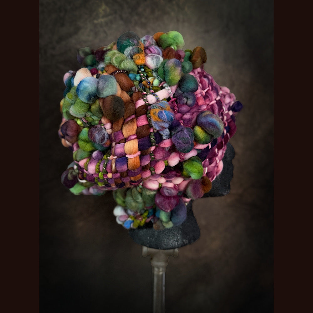 OOAK Handmade wool Woven hat 23” medium