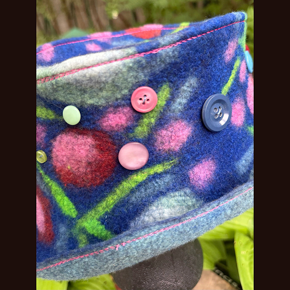 OOAK Handmade wool Felted hat 23.5” medium Silk lining