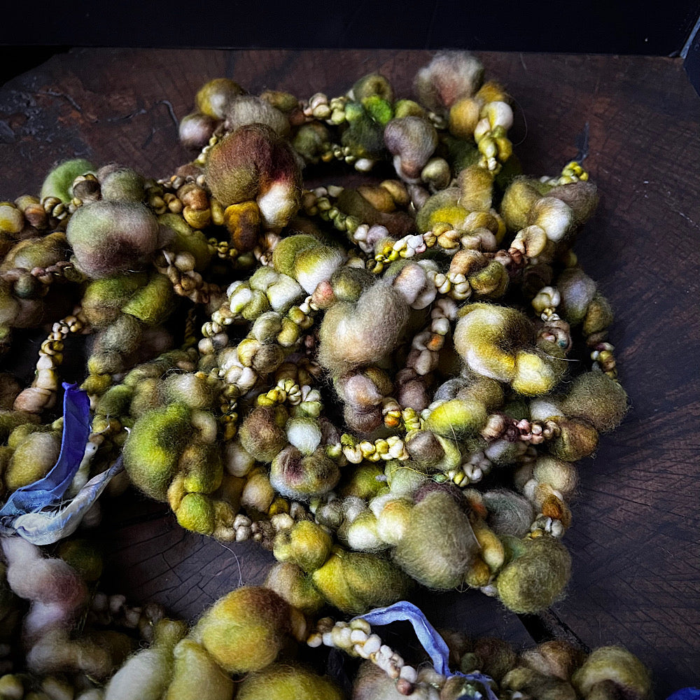 Antique Gold jumbo boucle art yarn 3.8 oz STOCK