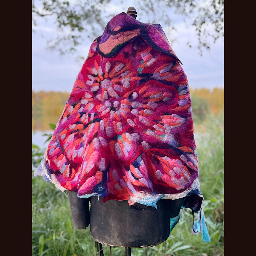 Felted Shawl 90” X 45”