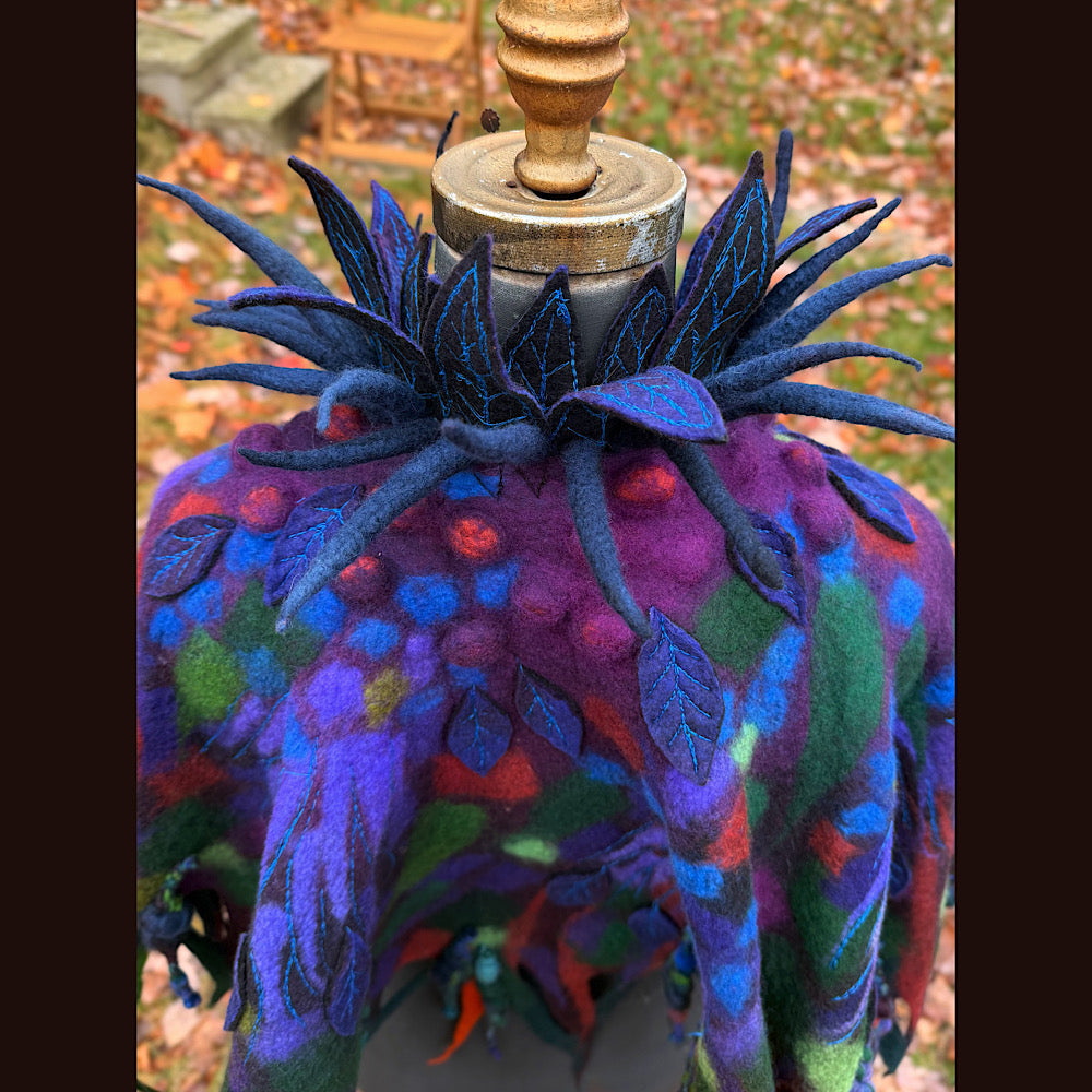 Handmade wool Felted Capelet